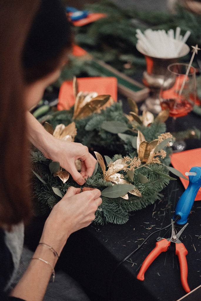 atelier couronnes de Noël genève christmas wreath workshop