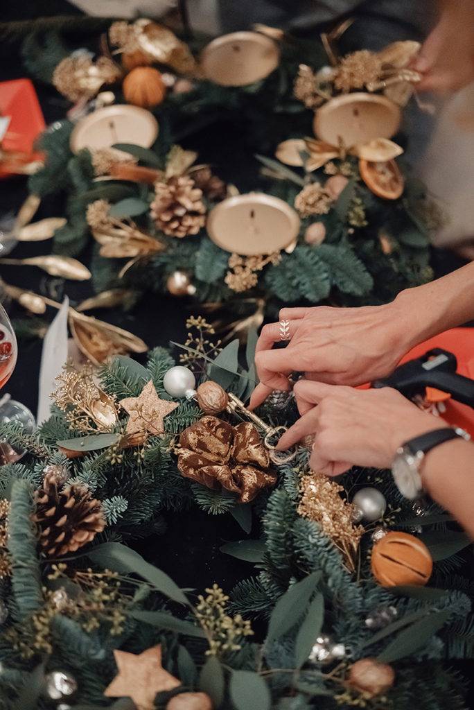 Wreath workshop Atelier de Noël Couronnes de Noël