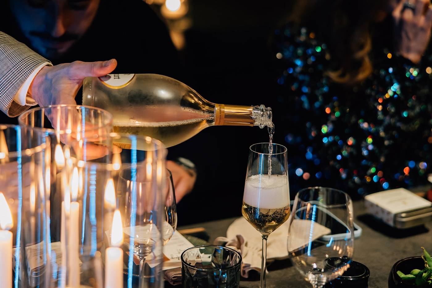 Ideas for a company milestone celebration with champagne