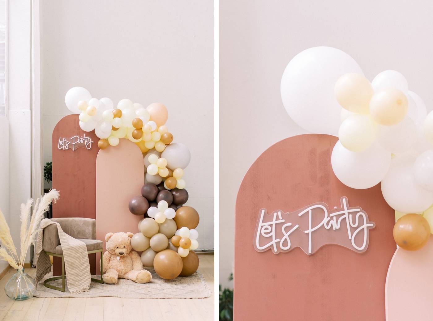 Boho baby shower decor