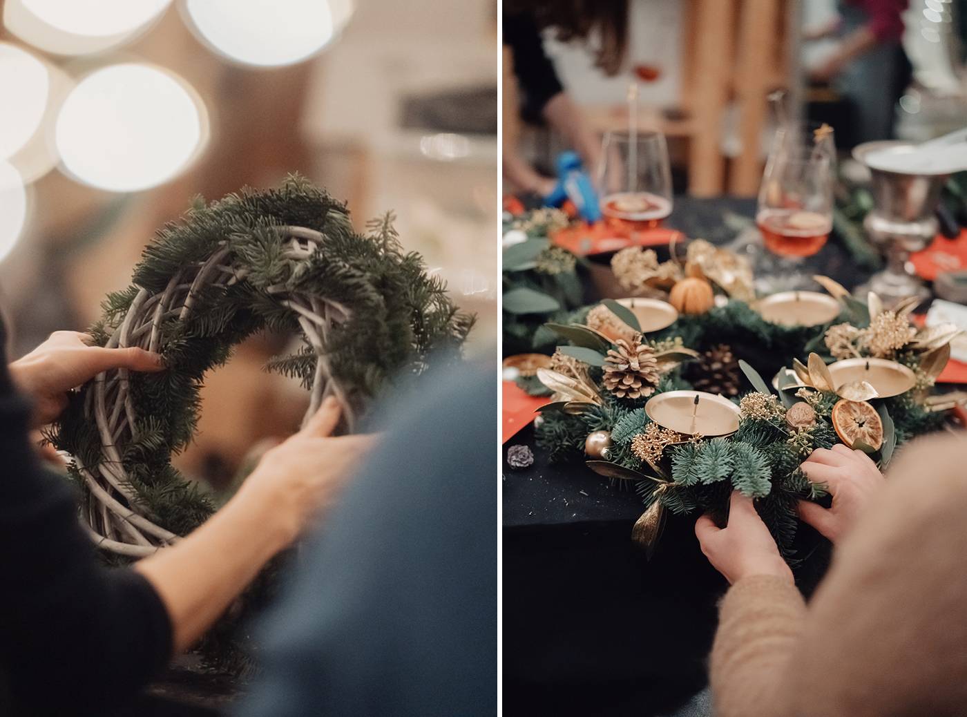 Christmas wreath workshop in Geneva