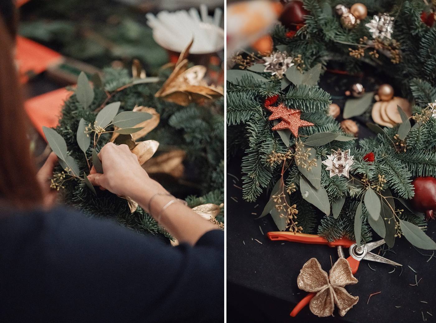 Atelier couronnes de Noël