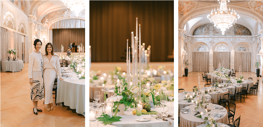 beautiful table for corporate event